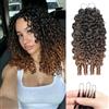 Renyarch Miracle Burmese Curly Mini Knots Crochet Human Hair - Extension Capelli Veri Pre-Separati per Donne Nere, 2 pezzi 50g Crochet Braids Water Wave Nodi Invisible Knotless, 18 pollici T30#