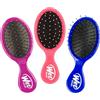 Wet Brush Multi-Pack Squirt Detangler Hair Brush with Soft IntelliFlex Bristles, Perfect Hair Brush for Men, Women and Kids, Mini Travel Detangler - Pack of 3 (Pink, Purple, Blue)