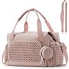 ZHVoyage Borsa sportiva da donna, 24 l, Weekend, impermeabile, da viaggio, borsa da viaggio, per ospedale, nascita, con borsa bagnata in PVC, per fitness, nuoto, sauna (Rosa)