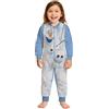 United Labels Disney La Regina del Ghiaccio Tuta per Ragazze - Olaf Frozen Tuta Bambini Pigiama Bianco/Blu