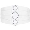 BlackButterfly Cintura Corsetto Donna Anelli 18 cm, Bianco, M