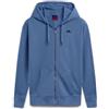 Kappa - Felpa con Cappuccio e Zip, Uomo, Blu, Cotone, Lifestyle. Caspian French Terry, Taglia: L