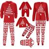 Achimlt Pigiama Natale Famiglia Elegante Maglietta a Maniche Lunghe e Pantaloni Invernale Sleepwear, Natale Pigiama Donna Abbinato Coppia Stampa Pigiami Natalizi Famiglia per Mamma Papà (00-Rosso, 3XL)