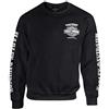 Harley-Davidson Men's Lightning Crest Fleece Pullover Sweatshirt, Black