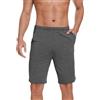 WiWi Mens Bamboo Viscose Pajama Shorts Lightweight Lounge Bottoms Soft Knit Sleep Short Pants Loungewear with Pockets S-3X