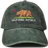 Hepandy Cappelli Papà Orso California Ricamato | Cali Bear State Flag Ricamo Distressed Berretto da baseball per uomo donna regolabile Giovani Ragazze Ragazzi Trucker Hat