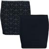 Black Premium by EMP Donna Minigonna Nera a Doppio Pacchetto con Elastico in Vita