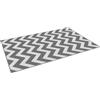 Outsunny Tappeto da Esterno Reversibile con Fantasia Geometrica, 121x182 cm, Grigio e Bianco
