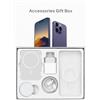 TecnoOdino Kit Powerbank Magnetico 5000 mAh, Cover, Alimentatore e Cavo - Compatibile con ricarica magnetica per iPhone SE, 8, X, 11, 12, 13, 14, 15, 16 (iPhone 14)