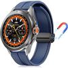 PaceBid 22mm Silicone Cinturino per Xiaomi Watch S5 46mm/S4 47mm/S4 Sport/S3/S1 Pro, Silicone Magnetico WatchBand per Xiaomi Redmi Watch 5 Active/5 Lite/Watch5/Watch2/2 Pro/MiWatch - Blu