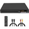 JOVELL Lettore DVD Compatto per TV, JOVELL Lettore DVD CD MP3 per Casa con Uscita Coassiale/HDMI/RCA | Riproduttore DVDs e CD con Ingresso USB, Sistema TV NTSC/PAL, Riproduce Tutte le Regioni