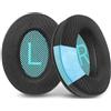 Minflora Cuscinetti auricolari in gel a nido d'ape compatibili con cuffie Bose Qc25 e Qc35 Qc45, in spugna morbida, cuscini di ricambio per comfort e isolamento acustico (blu)