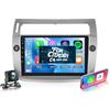 NHOPEEW 2G+64G Android Autoradio per Citroën C4 2004-2009 - Senza fili Carplay e Android Auto - 9 pollici Stereo con WiFi GPS FM RDS + Telecamera posteriore&Mic