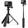 K&F CONCEPT Treppiede Selfie Stick Regolabile Portatile, 58,5 cm | Compatibile con GoPro Hero 13-8, Max, Osmo Action 6-1, impugnatura per vlog, supporto da tavolo, 2 in 1