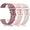 Tobfit 【3 PEZZI】 Orologi da 20mm 22mm Cinturino Gomma, Cinturini di Ricambio in Silicone con Rilascio Rapido, Cinturini in Morbida con Fibbia in Metallo per Uomo e Donna (BPack, 22mm)