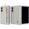 MUDASANQI Custodia compatibile con Samsung Galaxy Z Fold 8 Wide con porta stilo e pellicola protettiva integrata, custodia sottile antiurto per Z Fold 8 Wide (grigio chiaro)