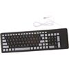 EXCEART Tastiera Pieghevole in Silicone Nero 103 Tasti, e Antipolvere, Tastiera Portatile Sottile USB per Computer e Laptop