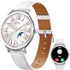 BOALZETD Smartwatch Donna Effettua e Risposta Chiamate,1.39'' Orologio Intelligente con Notifiche Messaggi Cardiofrequenzimetro/SpO2/Sonno,100+ Modalità Sport Fitness Tracker per Android iOS(Argento)