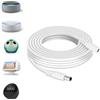 Tonton Prolunga Echo da 3 m, 12 V, 1,25 A, per Alexa Echo Dot (3a/4a/5a generazione) e Dot con orologio, Echo Show 5, Fire TV Cube, Echo Spot, Echo Dot Kids Edition, 15 W (bianco, 20 AWG)