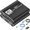 VIXLW 4K HDMI Capture Card for Streaming, Full HD 1080P 60FPS USB 3.0 Cam Link Game Audio Video Capture Card, Work with Camera/Nintendo Switch/Xbox/PS4/PS5/PC/OBS (Black)