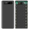 Gokeet Power Bank 5V Dual USB 8X18650 con Display Digitale Caricatore per Telefono Cellulare 18650 Portabatteria-Nero