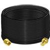 TUOLNK Cavo di prolunga SMA RG58 65.6ft (20M) Cavo coassiale SMA maschio a SMA femmina Antenna WiFi 3G 4G LTE Wireless LAN Cavo coassiale RF a bassa perdita Radio CB