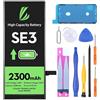 LL Trader Batteria per iPhone SE 2022, 2300mAh Batteria ai polimeri di litio ad alta capacità con strumenti di riparazione
