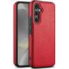 AIOVETEAB Cover per Samsung Galaxy S24+ / S24 Plus,PU Pelle Premium Custodia Slim Sottile Retrò Business Antigraffio Case Posteriore Protettiva Per Samsung Galaxy S24 Plus,Rosso