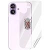 Yiranzix 2pcs posteriore opaco Pellicola idrogel per iPhone 17 6.3" 2025 Gel Film TPU Screen Protector flessibile HD trasparente anti-impronte digitali, anti-abbagliamento, anti-riflesso