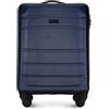 WITTCHEN Valigia da Cabina Trolley Bagaglio a Mano Valigia a rotelle piccola guscio duro in ABS 4 ruote spinner Serratura a combinazione Maniglia telescopica Globe Line Blu Navy Ryanair/ITA Airways