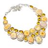 Fatto a mano Collana con pietre preziose citrino quarzo solare giallo fatta a mano regalo ...