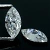 Certificato Paio Loose Cvd Diamante 2.5 X 4 MM D Colore Marquise If Trasparenza