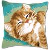 VERVACO Kit Cuscino Punto Croce GATTO Set Ricamo Principianti Cuscini Gobelin Decorativi ca. 40 x 40 cm Accessori Per Lavoretti Creativi DIY Casa Decor Hobby Adulti Cross Stitch