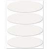 B REFLECTIVE Éco OVAL, Kit 4 adesivi rifrangenti/riflettenti, Sicurezza e visibilità di notte, Adesivo per Casco Moto/Motorino/Bicicletta/Passeggino/Giocatolli, 8,5 x 2,7 cm, Bianco