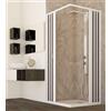 FORTE Box doccia angolare a soffietto, cm.80x80, riducibile su misura
