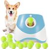MEKAPLE Lanciatore automatico di palline per cani, con distanza di lancio di 3-9 m, giocattolo interattivo per cani di piccola e media taglia, per interni ed esterni, con 15 mini palline da tennis