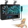 MiOYOOW Ventola di Ventilazione per Rettili, Deumidificatore per Terrario Rainforest Vivarium, Ventilatore per Gabbie Rettile con Sensore di Temperatura e umidità, per Anfibi, Tartarughe e Lucertole