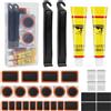 Osdue Kit riparazione pneumatici bici, toppe, colla, leve, portatile, moto