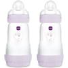 MAM Biberon Anticolica Easy Start 260 ml (Set da 2), Tettarella 2, Rosa