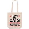 La Ruotante Borsa tote bag shopper per appassionati di gatti idea regalo (love-cats-people)