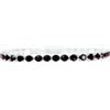 VLNET Bracciale tennis argento e oro con zirconi. Bracciale Tennis Uomo e Donna in Acciaio con Pietre.Estensore Regolabile Anallergico Modello Unisex.Ottima Idea regalo (zirconi rossi)
