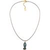 VLNET® | Vestopazzo collana a catena o filo con pesciolino in ceramica | Ciondolo a forma di pesce | ottone riciclato nickel tested | lavorazione artigianale (PESCE SARDINA CON FILO)