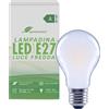 greenandco Lampadina a filamento LED | smerigliata | E27 A60 | 7,2 W 1521 lm | sostituisce 100 W | 6500 K bianco freddo | 320° | 230 V | senza sfarfallio | Classe energetica A | non dimmerabile