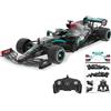 CMJ RC Cars Auto telecomandata Mercedes F1 AMG F1 W11 EQ (scala 1:18) 2.4GHz, Auto modello giocattolo con licenza ufficiale, piloti - Lewis Hamilton + George Russell Drive To Surive