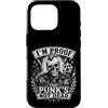 Punk Rock Skull Anarchy Mohawk Custodia per iPhone 16 Pro Punks Not Dead Skull Anarchy Rock