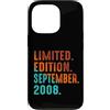 September 2008 Retro Vintage Year 2008 G Custodia per iPhone 13 Pro Edizione Limitata Settembre 2008 Compleanno