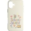 School Nurse Care Custodia per iPhone 16 Plus Carino Scuola Infermiera Torna a Scuola U