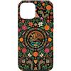 Folk Art Gifts Custodia per iPhone 12 mini Bandiera messicana con motivo floreale azteco con orgoglio del Messico