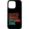 September 1990 Retro Vintage Year 1990 G Custodia per iPhone 15 Pro Max Edizione Limitata Settembre 1990 Compleanno