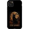 Spooky Black Cat Coffee Lover Vintage Ha Custodia per iPhone 11 Pro Max Gatto nero Caffè Halloween Vintage Retro Cat Per Uomo Donna